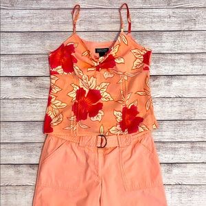 New York & Company, Cami and Cargo Capris, Size 8